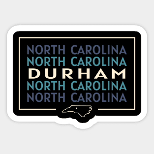 Durham, NC Simple Repeater Sticker